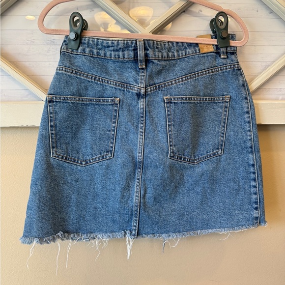 ZARA TRF Button-Front Raw Edge‎ Denim Skirt large size 30 - Picture 4 of 8